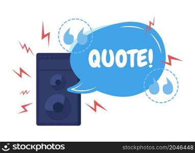 High energy dance music vector quote box with flat character. Enjoying night out. Speech bubble with cartoon illustration. Colourful quotation design on white background. Chewy regular font used. High energy dance music vector quote box with flat character