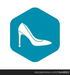 High heel shoe icon. Simple illustration of high heel shoe vector icon for web. High heel shoe icon, simple style