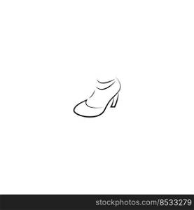high heels vector logo illustration design
