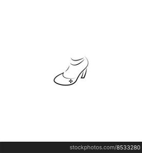 high heels vector logo illustration design