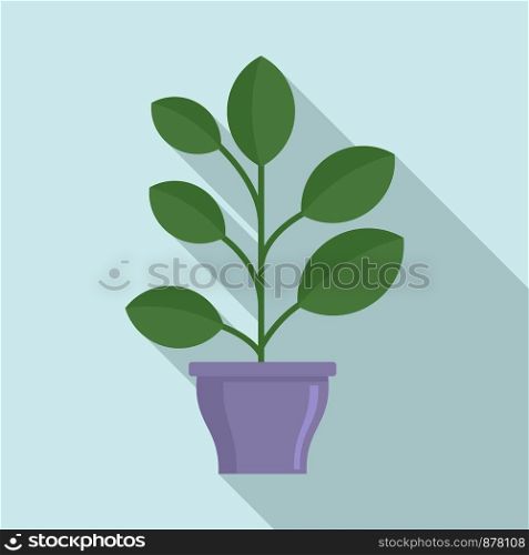 High houseplant icon. Flat illustration of high houseplant vector icon for web design. High houseplant icon, flat style