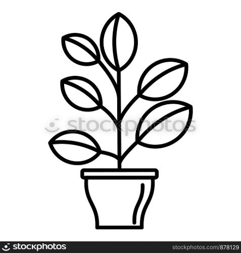 High houseplant icon. Outline high houseplant vector icon for web design isolated on white background. High houseplant icon, outline style