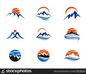 High Mountain icon Logo Business Template Vector