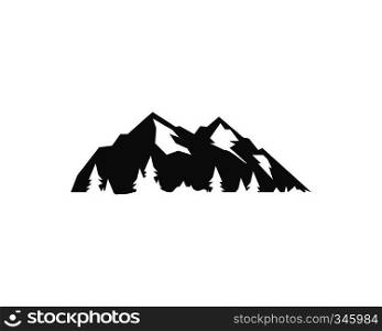 High Mountain icon Logo of adventure  Template Vector