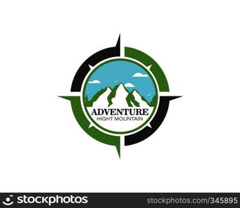 High Mountain icon Logo Template Vector