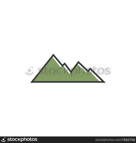 High Mountain icon vector illustration design Template