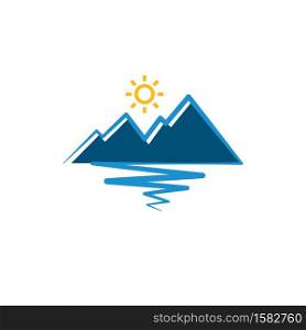 High Mountain icon vector illustration design Template