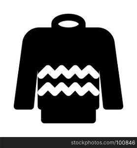 High neck sweater, icon on isolated background