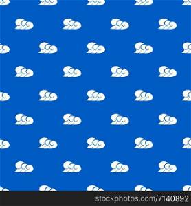 High ocean wave with foam pattern vector seamless blue repeat for any use. High ocean wave with foam pattern vector seamless blue