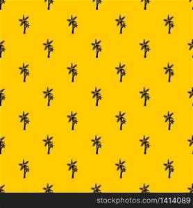 High palm tree pattern seamless vector repeat geometric yellow for any design. High palm tree pattern vector