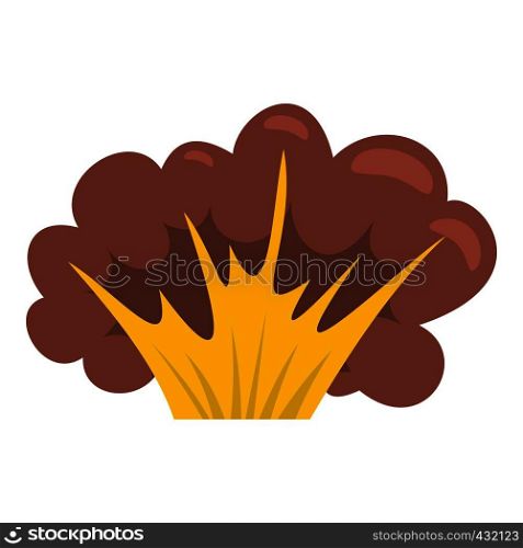 High powered explosion icon flat isolated on white background vector illustration. High powered explosion icon isolated