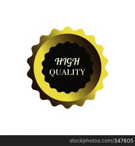 High quality label in simple style on a white background. High quality label in simple style