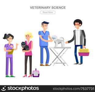 high quality veterinary icon, character design veterinarian with dog and cat, veterinarian inspects animal, veterinary object, veterinarian check up visiting walker training.. high quality character design veterinarian