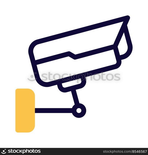 High security surveillance camera with Wall mounting accessories isolated on a white background