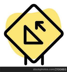High slope road ahead for the road signal