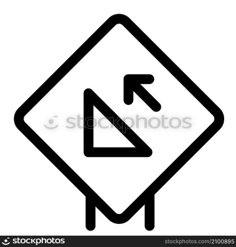 High slope road ahead for the road signal