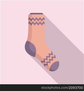 High sock icon flat vector. Sport collection. Fashion sock. High sock icon flat vector. Sport collection