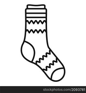 High sock icon outline vector. Sport collection. Fashion sock. High sock icon outline vector. Sport collection