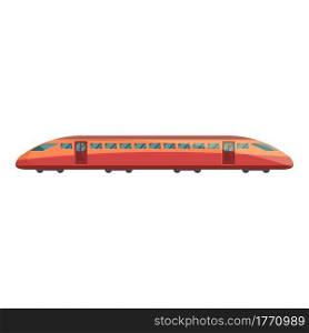 High speed train icon. Cartoon of High speed train vector icon for web design isolated on white background. High speed train icon, cartoon style