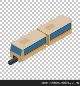 High-speed train isometric icon 3d on a transparent background vector illustration. High-speed train isometric icon