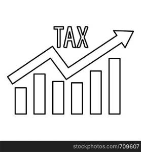 High tax icon. Outline illustration of high tax vector icon for web. High tax icon, outline style