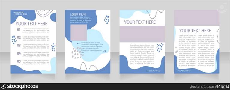 High tech business innovations blank brochure layout design. E commerce. Vertical poster template set with empty copy space for text. Premade corporate reports collection. Editable flyer paper pages. High tech business innovations blank brochure layout design