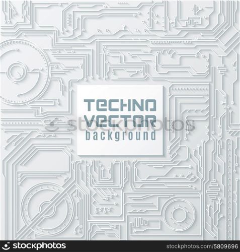 High tech digital circuit computer mother processor background vector illustration. Circuit Vector Background