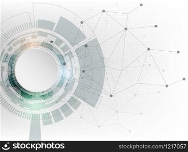 High Technology Internet connection abstract concept of science, Vector illustration