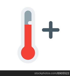 high temperature, icon on isolated background