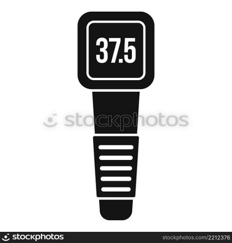High temperature icon simple vector. Digital thermometer. Medical electronic. High temperature icon simple vector. Digital thermometer