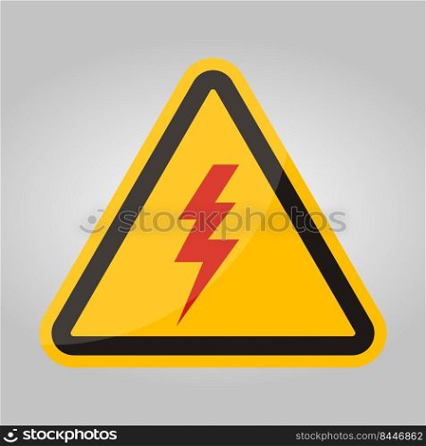 High Voltage Black Icon Isolated On White Background