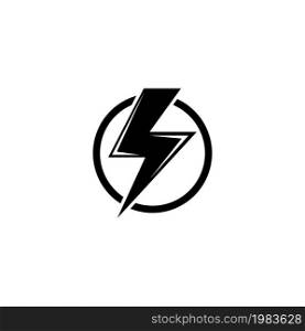 High Voltage, Electric Danger, Warning. Flat Vector Icon illustration. Simple black symbol on white background. High Voltage, Electric Danger Warning sign design template for web and mobile UI element. High Voltage, Electric Danger, Warning Flat Vector Icon