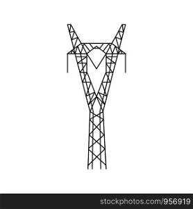 High voltage electric pylon. Power line symbol. Electric power line tower simple icon. Vector illustration. High voltage electric pylon. Power line symbol. Electric power line tower