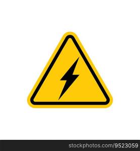 High voltage icon, High voltage sign and symbol vector 