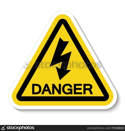 High Voltage Symbol Sign Isolate On White Background,Vector Illustration