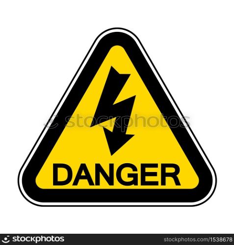 High Voltage Symbol Sign Isolate On White Background,Vector Illustration EPS.10