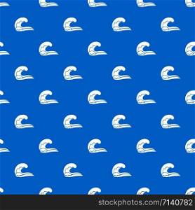 High wave pattern vector seamless blue repeat for any use. High wave pattern vector seamless blue