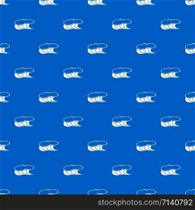 High waves with foam pattern vector seamless blue repeat for any use. High waves with foam pattern vector seamless blue