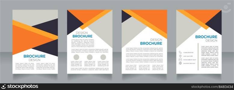 Higher education scholarship programs blank brochure design. Template set with copy space for text. Premade corporate reports collection. Editable 4 paper pages. Montserrat font used. Higher education scholarship programs blank brochure design