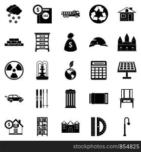 Higher society icons set. Simple set of 25 higher society vector icons for web isolated on white background. Higher society icons set, simple style