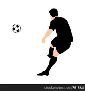 Highly detailed soccer silhouette. Fully editable EPS 10 vector illustration.