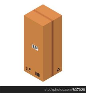 Hight delivery box icon. Isometric of hight delivery box vector icon for web design isolated on white background. Hight delivery box icon, isometric style