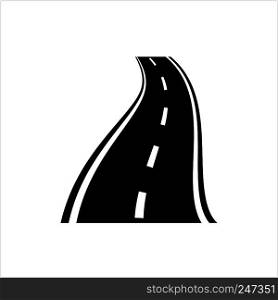 Highway Icon, Highway Road Vector Art Illustration