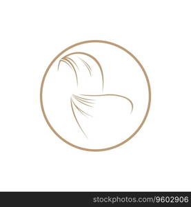 hijab fashion logo vector symbol on white background