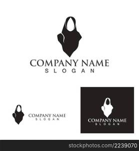 Hijab logo and symbol illustration template design