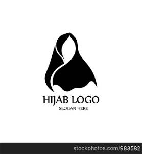 hijab logo and symbol vector