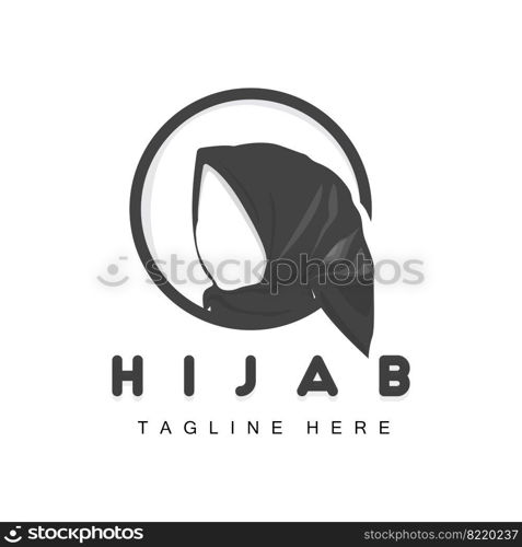 HIjab Logo, Fashion Product Vector Brand, Muslim Women Hijab Boutique Design