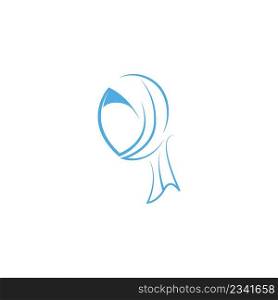 Hijab logo icon illustration design template vector
