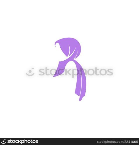 Hijab logo icon illustration design template vector
