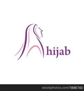 Hijab store logo vector templat